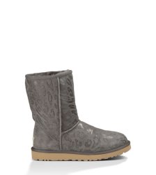 UGG Classic Short Leopard Boots Grey UGG Classic Short Leopard Boots Grey