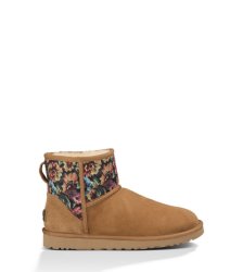 UGG Classic Mini Floral Grunge CHESTNUT UGG Classic Mini Floral Grunge CHESTNUT